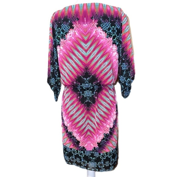 London Times - Embellished Dress - Geometric Tie Dye Design - Size 4 - NWT - Picture 3 of 10